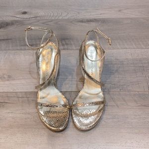 Stuart Weitzman Gold heeled Sandals